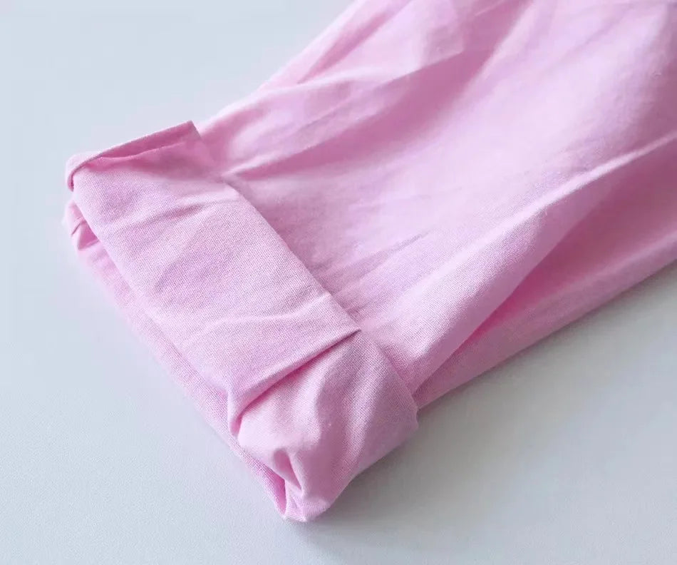 cotton and linen shirt suits for women solid color high waisted loose pants set